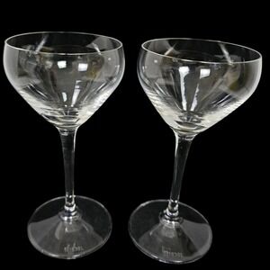 Set of 2 RIEDEL Austrian Crystal Champagne Sherbet Glasses Vivant 6" Tall